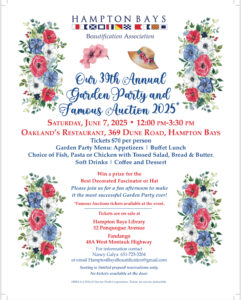 June 7th HBBA Annual Garden Party and Famous Auction @ Oakland's Restaurant